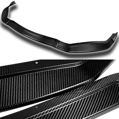 For 2016-2019 Lexus GS-Series V2 Carbon Fiber Front Bumper Splitter Spoiler Lip  3 pcs