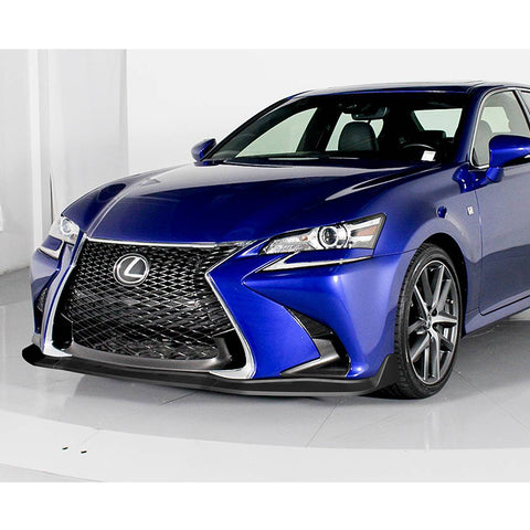 For 2016-2019 Lexus GS-Series Matte Black Color V2-Style Front Bumper Body Spoiler Lip