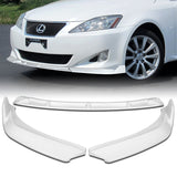 For 2006-2008 Lexus IS250 IS350 STP-Style Painted White Front Bumper Spoiler Lip  3pcs