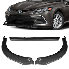 For 2021-2023 Toyota Camry LE / XLE Carbon Painted Front Lower Bumper Lip Spoiler 3pcs