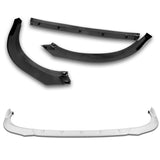 For 2021-2023 Toyota Camry LE / XLE Painted White Front Lower Bumper Lip Spoiler 3pcs