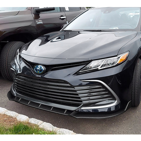 For 2021-2023 Toyota Camry LE / XLE Carbon Fiber Front Bumper Splitter Spoiler Lip 3pcs