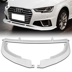 For 2019-2020 Audi A4 B9 S-Line Painted White Front Bumper Splitter Spoiler Lip  3Pcs