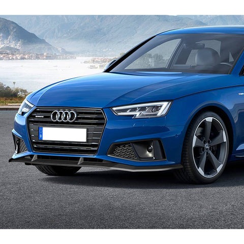 For 2019-2020 Audi A4 B9 S-Line Matt Black Front Bumper Splitter Spoiler Lip 3pcs
