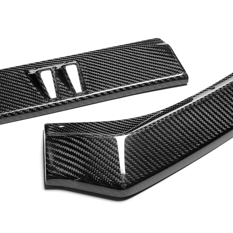 For 2013-2016 Audi A4 Quattro Carbon Fiber Front Bumper Splitter Spoiler Lip  3pcs