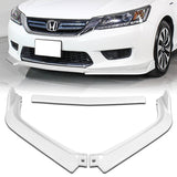 For 2013-2015 Honda Accord Sedan Painted White Front Bumper Splitter Spoiler Lip  3pcs