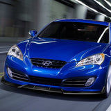 For 2010-2012 Hyundai Genesis Coupe Real Carbon Fiber Front Bumper Spoiler Lip  3 pcs