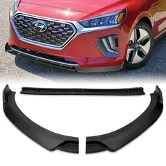 For 2017-2022 Hyundai IONIQ STP-Sty Matt Black Front Bumper Splitter Spoiler Lip  3pcs