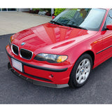 For 2002-2005 BMW 3-Series E46 Sedan Matt Black Front Bumper Body Spoiler Lip  3pcs