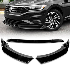 For 2019-2021 Volkswagen Jetta Painted Black Front Bumper Splitter Spoiler Lip   3pcs