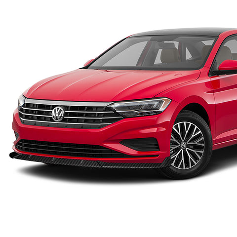 For 2019-2021 Volkswagen VW Jetta Carbon Look Front Bumper Splitter Spoiler Lip  3pcs