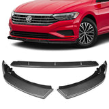 For 2019-2021 Volkswagen VW Jetta Carbon Look Front Bumper Splitter Spoiler Lip  3pcs