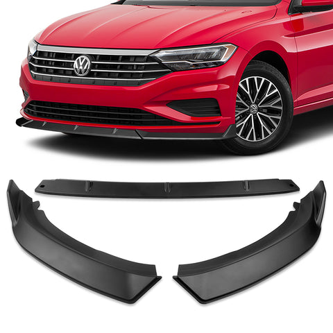 For 2019-2021 Volkswagen VW Jetta Matt Black Front Bumper Splitter Spoiler Lip  3pcs