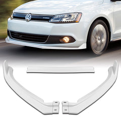 For 2011-2014 Volkswagen Jetta Painted White Front Bumper Splitter Spoiler Lip  3pcs