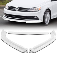 For 2015-2018 Volkswagen Jetta Painted White Front Bumper Splitter Spoiler Lip  3pcs