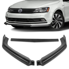 For 2015-2018 Volkswagen Jetta MK6 Matt Black Front Bumper Splitter Spoiler Lip  3 pcs