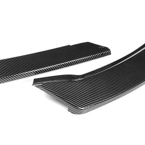 For 2014-2016 Kia Forte EX LX SX Carbon Look Front Bumper Splitter Spoiler Lip  3pcs