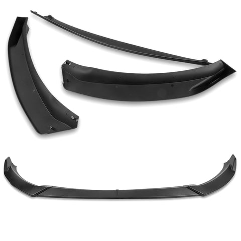 For 2014-2016 Kia Forte EX LX SX Matt Black Front Bumper Splitter Spoiler Lip  3pcs