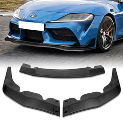 For 2019-2023 Toyota Supra A90 STP Matt Black Front Bumper Splitter Spoiler Lip  3pcs