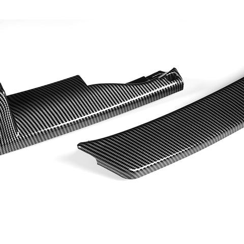 For 2008-2012 Audi A5 / Quattro STP-Style Carbon Look Front Bumper Spoiler Lip  3pcs