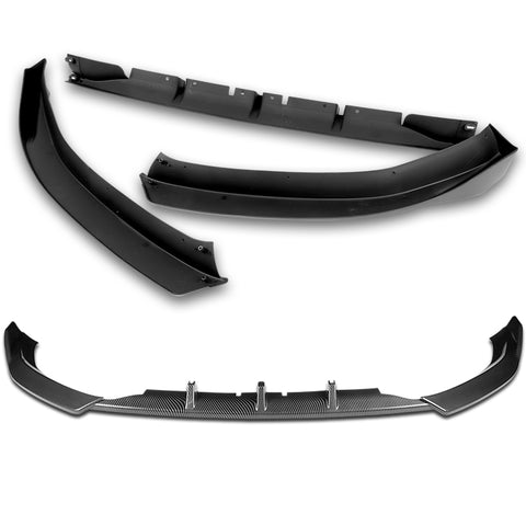 For 2008-2012 Audi A5 / Quattro STP-Style Carbon Look Front Bumper Spoiler Lip  3pcs