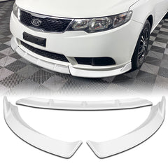 For 2010-2013 Kia Forte STP-Sty Painted White Front Bumper Splitter Spoiler Lip  3pcs