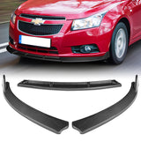 For 2011-2014 Chevrolet Cruze Carbon Painted Front Bumper Splitter Spoiler Lip  3 pcs