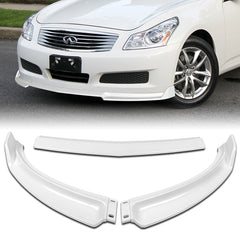 For 2007-2009 Infiniti G35 G37 4DR GT-Style Painted WH Front Bumper Spoiler Lip  3pcs