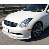 For 2003-2007 Infiniti G35 Coupe GT-Style Painted White Front Bumper Spoiler Lip  3pcs