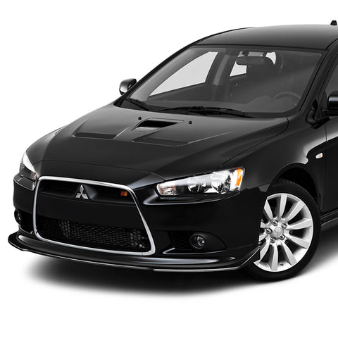 For 2009-2015 Lancer GT GTS RA-Style Painted Black Front Bumper Body Spoiler Lip  3pcs