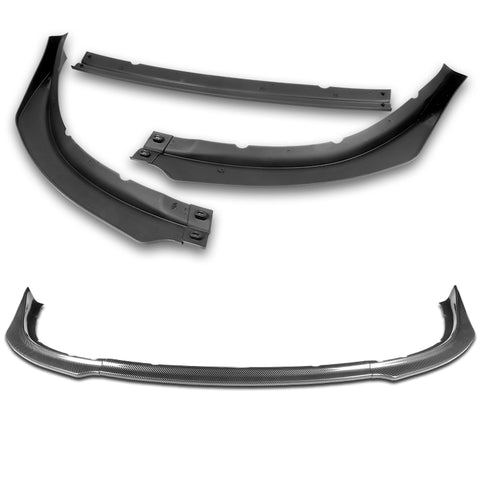 For 2009-2015 Lancer GT GTS RA-Style Carbon Look Front Bumper Body Spoiler Lip  3pcs