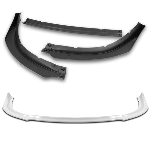 For 2009-2015 Lancer GT GTS RA-Style Painted White Front Bumper Body Spoiler Lip  3pcs