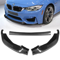 For 2015-2019 BMW F80 F82 F83 M3 M4 GT-Style Carbon Look Front Bumper Body Lip  3pcs