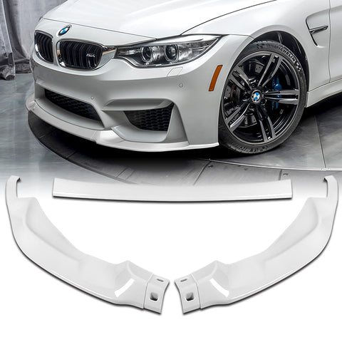 For 2015-2019 BMW F80 F82 F83 M3 M4 GT-Style Painted White Front Bumper Body Lip  3 pcs