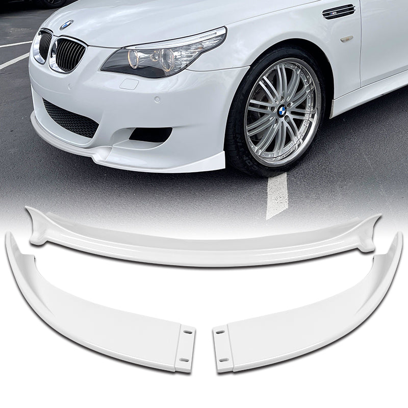 For 2006-2010 BMW E60 M5 H-Style Painted White Front Bumper Splitter S