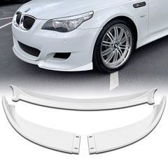 For 2006-2010 BMW E60 M5 H-Style Painted White Front Bumper Splitter Spoiler Lip  3 Pcs