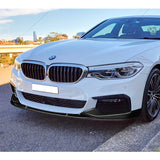 For 2017-2020 BMW 5-Series G30 M-Sport Carbon Fiber Front Bumper Spoiler Lip  3pcs