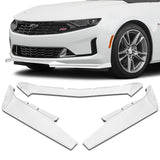 For 2016-2022 Chevy Camaro 1LE-Style Painted White Front Bumper Body Spoiler Lip  3pcs