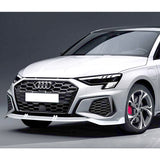 For 2022-2023 Audi S3 STP-Style Painted White Front Bumper Splitter Spoiler Lip  3 pcs