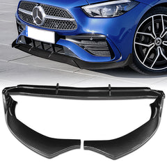 For 2022-2024 Mercedes-Benz C-Class W206 AMG Line Carbon Look Front Bumper Lip  3pcs