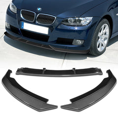 For 2007-2010 BMW 3-Series E92 E93 M-Style Carbon Look Front Bumper Spoiler Lip  3pcs