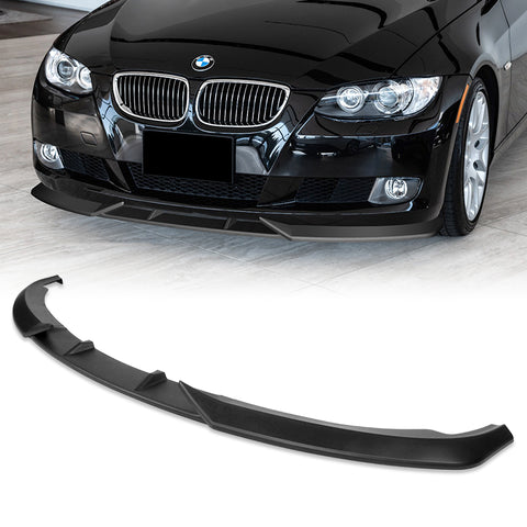 For 2007-2010 BMW 3-Series E92 E93 M-Style Matte Black Color Front Bumper Spoiler Lip  3pcs