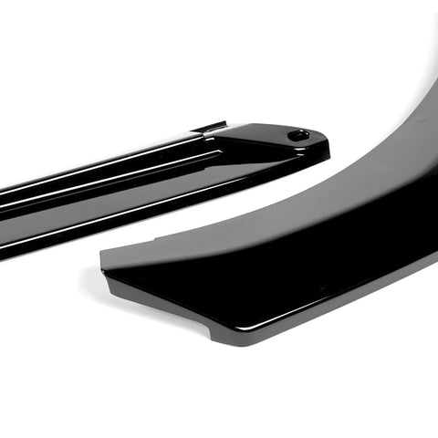 For 2019-2021 Kia Forte STP-Style Painted Black Front Bumper Body Spoiler Lip  3pcs