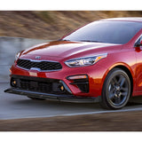 For 2019-2021 Kia Forte STP-Style Carbon Look Front Bumper Splitter Spoiler Lip  3pcs