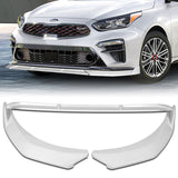 For 2019-2021 Kia Forte STP-Style Painted White Front Bumper Body Spoiler Lip  3pcs