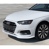 For 2020-2022 Audi A4L Quattro Painted White Front Bumper Splitter Spoiler Lip  3pcs