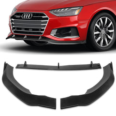 For 2020-2022 Audi A4L Quattro Matt Black Front Bumper Body Splitter Spoiler Lip  3pcs