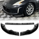 For 2013-2020 Nissan 370Z GT-Style Painted Black  Front Bumper Body Spoiler Lip  3pcs