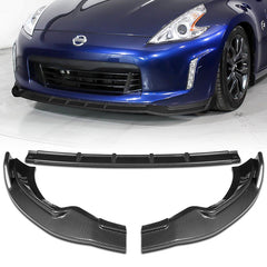 For 2013-2020 Nissan 370Z GT-Style Matt Black Front Bumper Splitter Spoiler Lip  3pcs