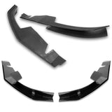 For 2004-2008 Mazda RX8 RX-8 MS-Style Painted Black Front Bumper Spoiler Lip  2pc